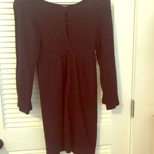 Black knit dress